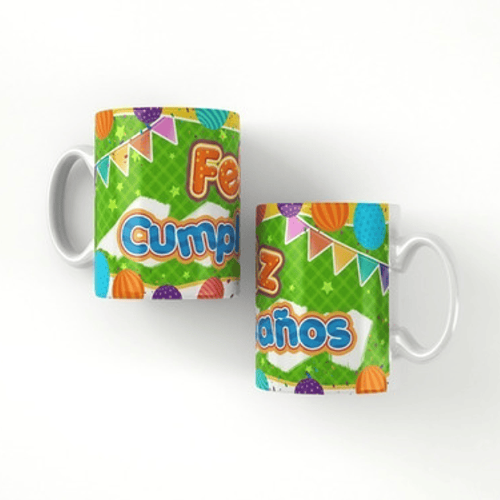 Kit Diseños Plantillas Tazas Feliz Cumpleaños Sublimación M3 6