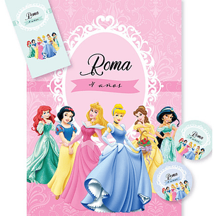 Kit Imprimible Princesas Princess Candy Bar Tukit