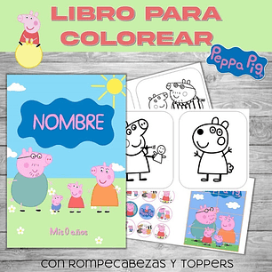 Editable Para Pintar Imprimible De Peppa Pig Familia
