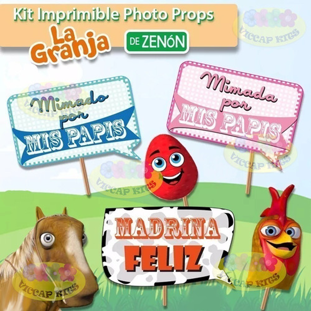 Kit Imprimible La Granja De Zenón Nena Editable Deco Candy 4