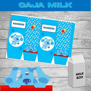 Caja Milk Box Imprimible Editable De Las Pistas De Blue