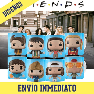 Kit Diseños Plantillas Tazas Friends Funko Sublimación 