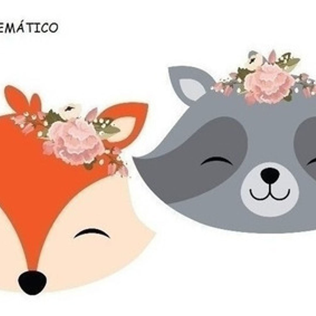 Kit Imprimible Animales Encantado Rosa Cumpleaños Candy Bar 9