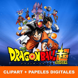 Kit Digital Dbz Clipart Png + Papeles Dragon Ball Z