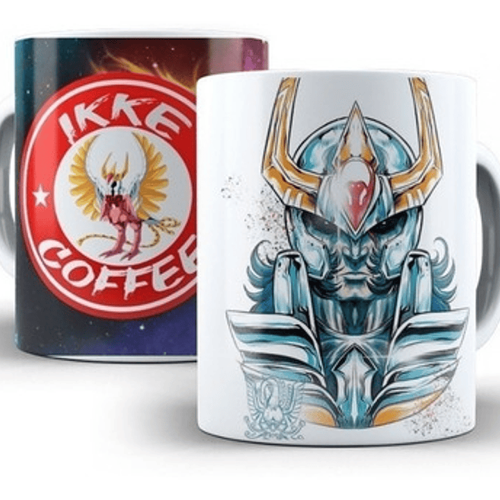 Diseños Plantillas Tazas Caballeros Del Zodiaco Sublimación 9