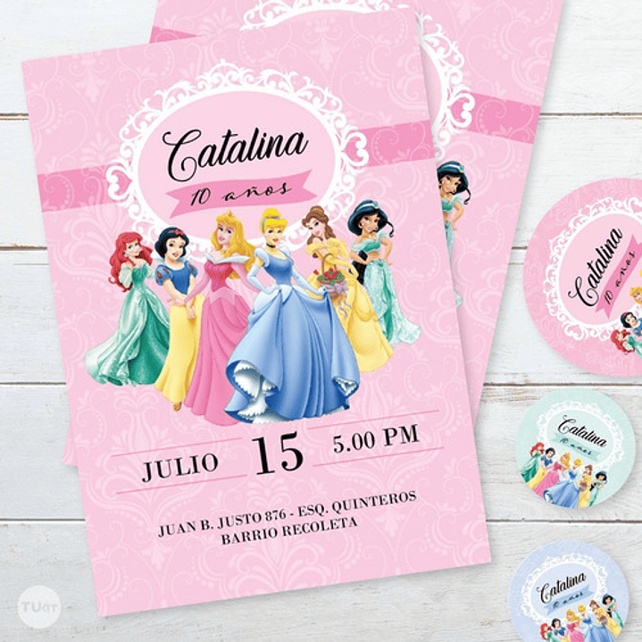 Kit Imprimible Princesas Princess Candy Bar Tukit 6