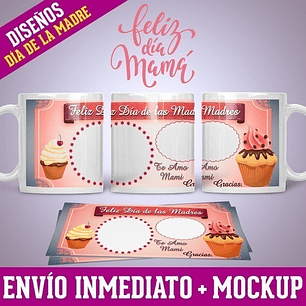 Diseños Plantillas Tazas C/ Foto Día De La Madre Sublimar M8