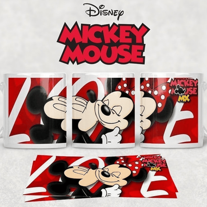 Diseños Plantillas Tazas Mickey Mouse Disney Sublimación M1 8