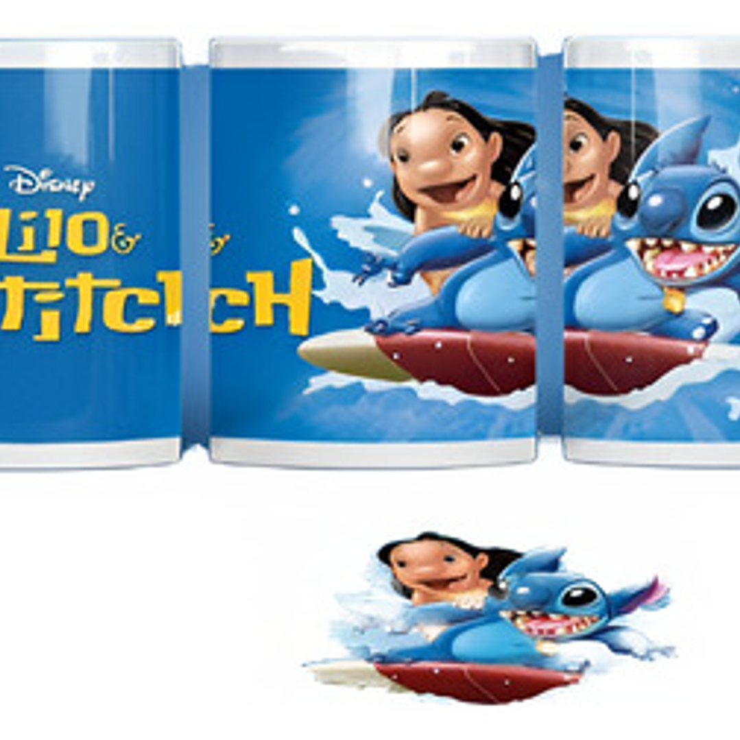 Kit Diseños Plantillas Tazas Stitch Ohana Sublimación M1 1