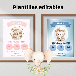 Plantilla Editable En Powerpoint De Nacimiento X 12!!