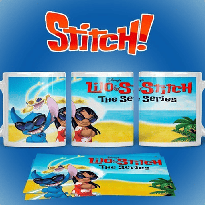 Kit Diseños Plantillas Tazas Stitch Ohana Sublimación M1 5