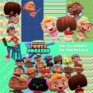 Kit Mini Beat Power Rocket Clipart Png Y Papeles 