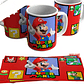 Kit Diseños Plantillas Tazas Super Mario Bros Sublimación - Miniatura 1