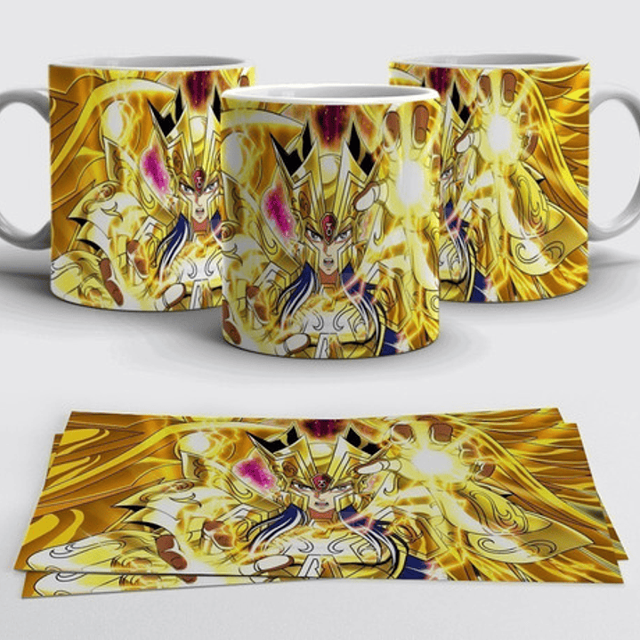 Kit Diseños Plantillas Tazas Saint Seiya Sublimación 9