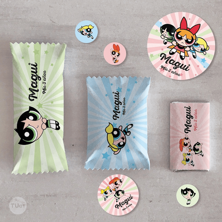 Kit Imprimible Superpoderosas The Powerpuff Girls Candy Bar 6