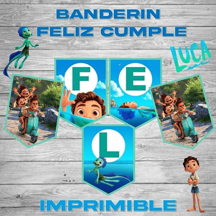 Banderín Imprimible De Luca Editable +   2
