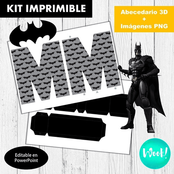 Kit Imprimible Letras 3d Batman 4