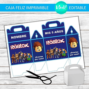Kit Imprimible Caja Golosinas Cajita Feliz Roblox