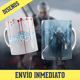 Kit Diseños Plantillas Tazas The Witcher Sublimación 