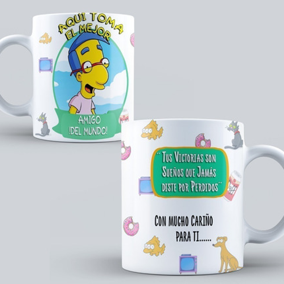 Kit Diseños Plantillas Tazas Los Simpsons Sublimación M2 3