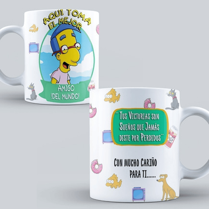 Kit Diseños Plantillas Tazas Los Simpsons Sublimación M2 3