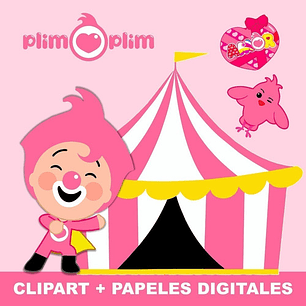 Kit Plim Plim Rosa Clipart Png Y Papeles Digitales