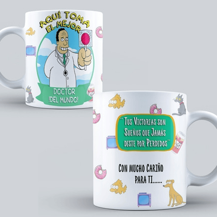 Kit Diseños Plantillas Tazas Los Simpsons Sublimación M2 9