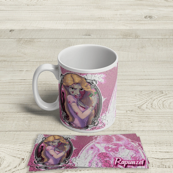 Kit Diseños Plantillas Tazas Princesas Disney Halloween 7