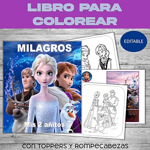 Libro Para Personalizar Imprimir Y Pintar Souvenirs Frozen 
