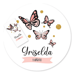 Kit Imprimible Mariposa Mariposas Salmon Candy Bar