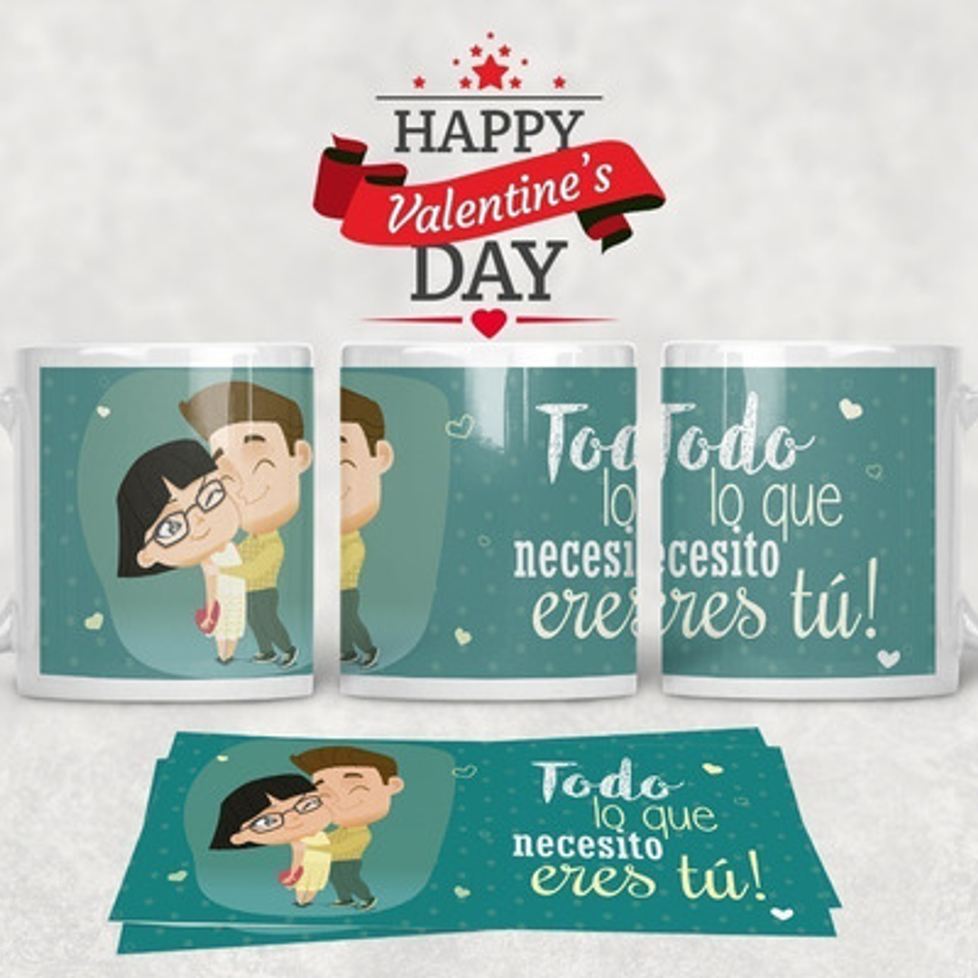 Kit Diseños Plantillas Tazas San Valentin Amor Sublimación 4