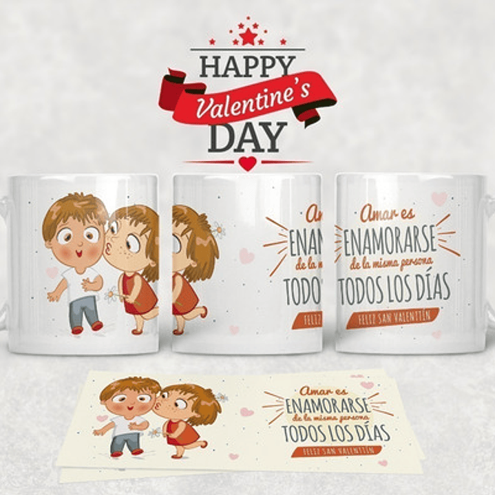 Kit Diseños Plantillas Tazas San Valentin Amor Sublimación 8