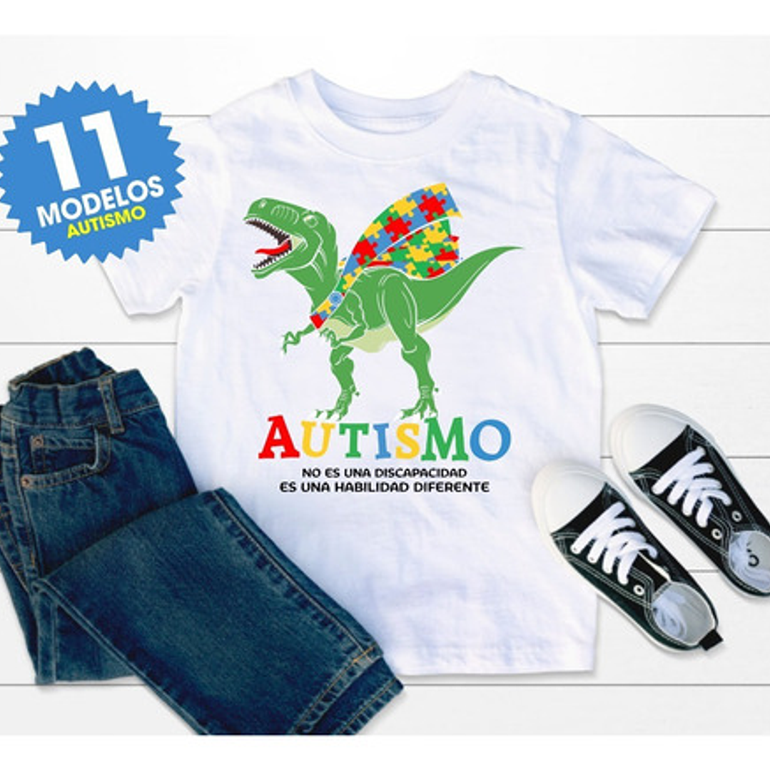 Diseños Autismo Sublimar Remeras Adultos Niños Plantillas #1 2