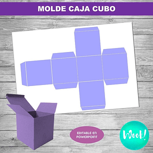 Kit Imprimible Molde Caja Cubo