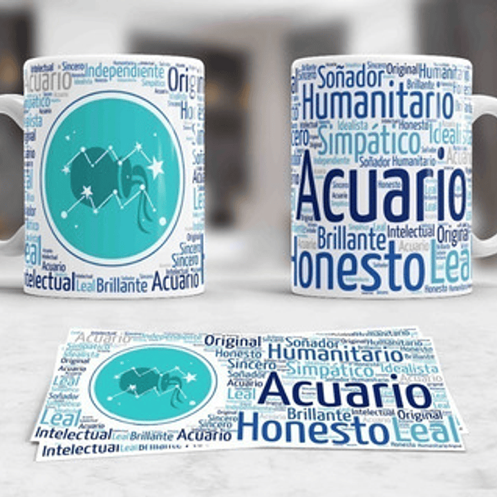 Kit Diseños Plantillas Tazas Signos Del Zodiaco Sublimación  4