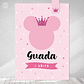 Kit Imprimible Minnie Coronita Glitter Rosa Tukit - Miniatura 5
