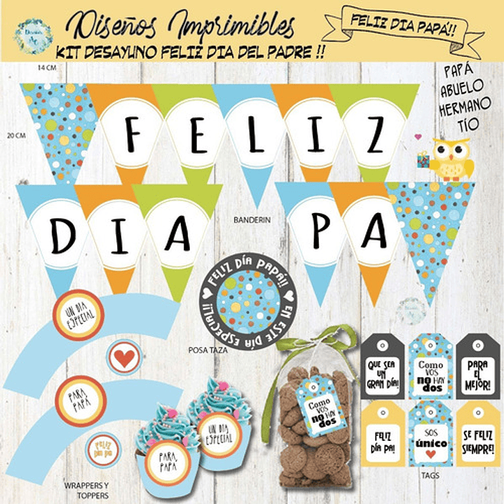 Kit Imprimible Desayuno/merienda Día Del Padre 2