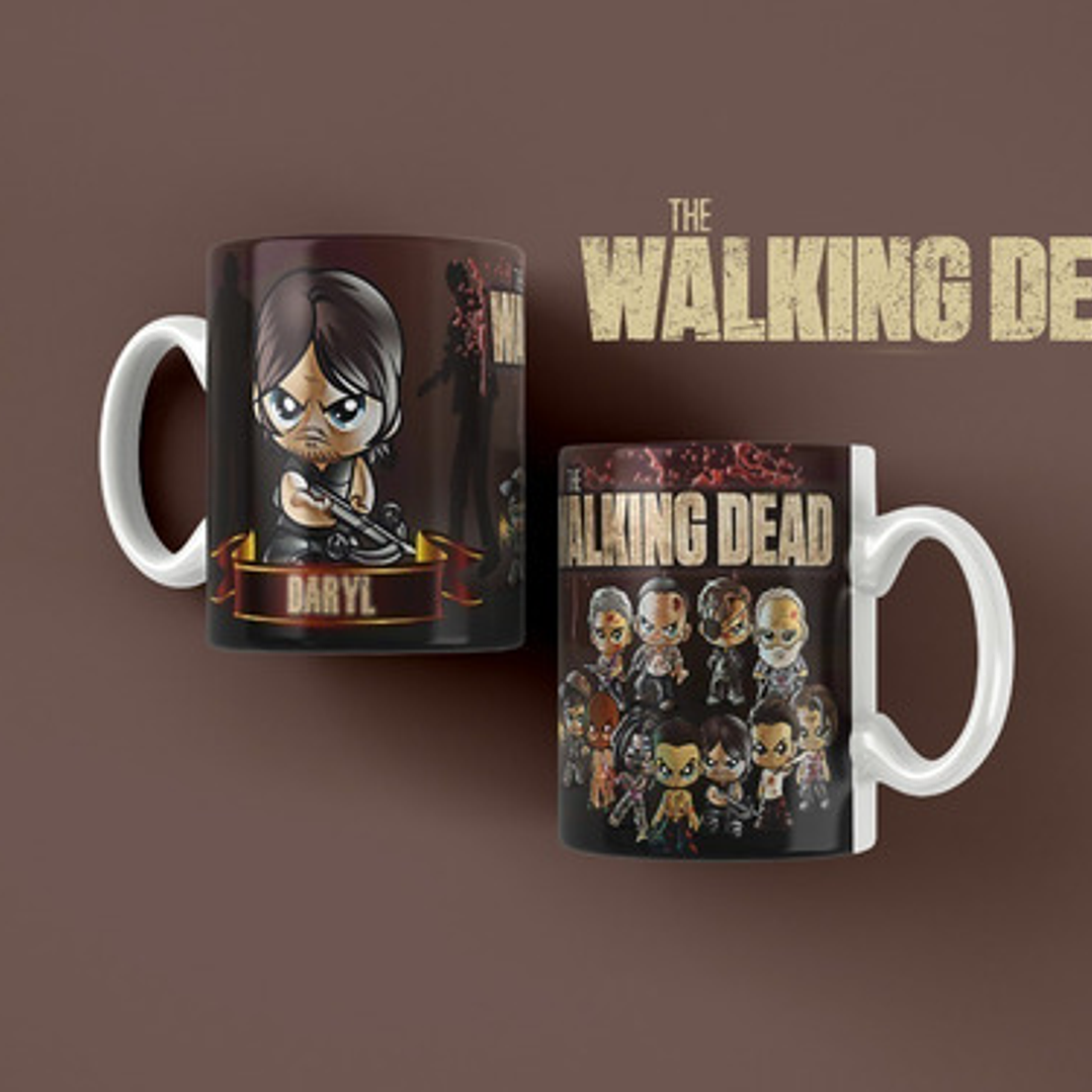 Kit Diseños Plantillas Tazas The Walking Dead Sublimación M2 5