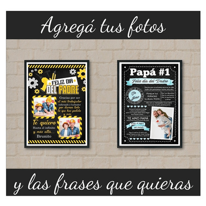 Kit Imprimible Cuadritos Día Del Padre Editables Power Point 7