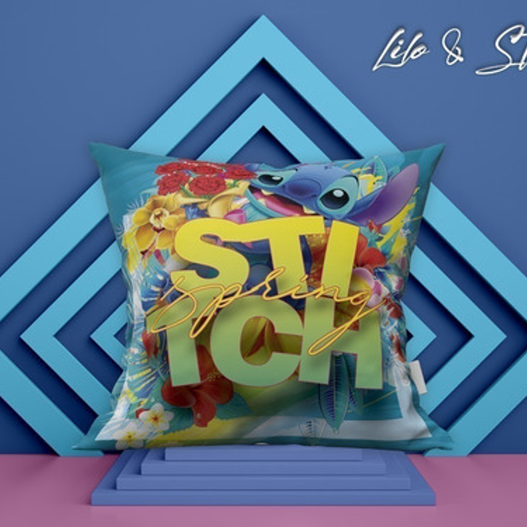 Diseños Plantillas Almohadones Cojines Lilo Stitch Sublimar 5