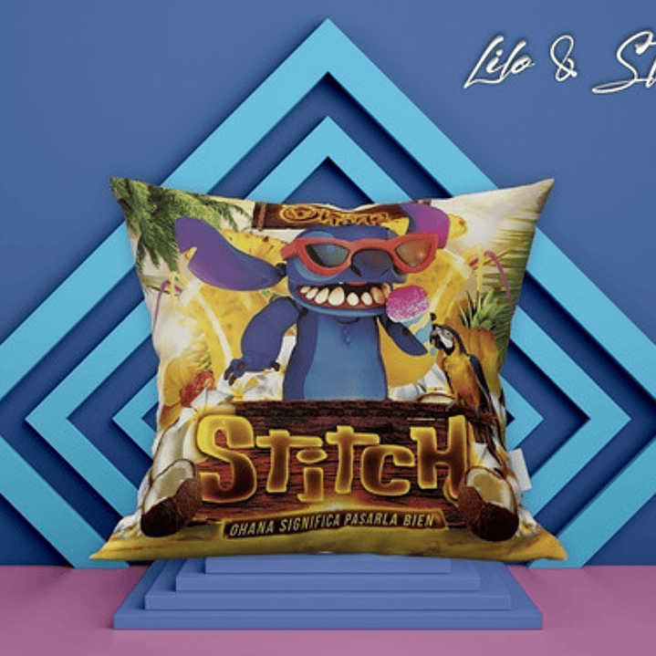 Diseños Plantillas Almohadones Cojines Lilo Stitch Sublimar 7