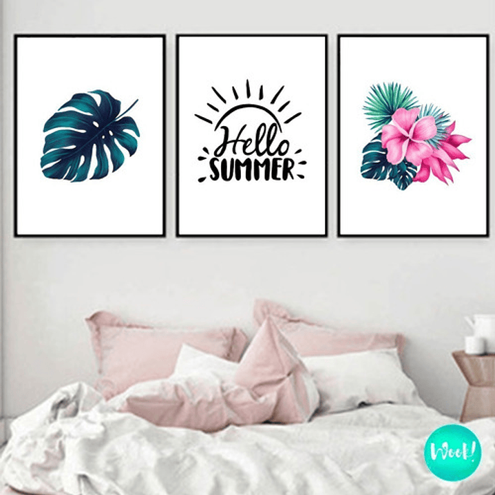 Láminas Imprimibles Kit X 6 Summer Floral 2