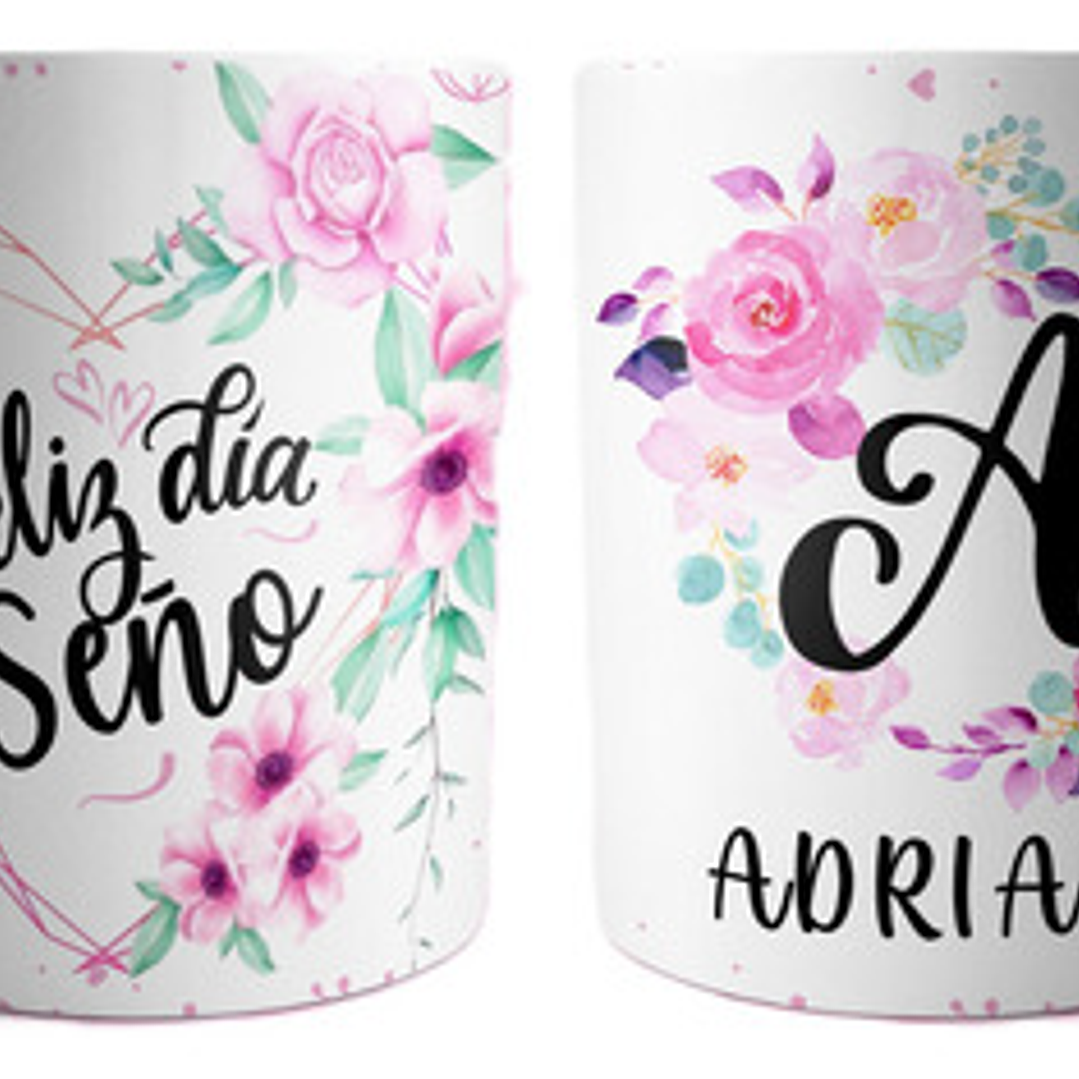 Plantillas Tazas Día Del Maestro Iniciales Nombres Sublimar 1