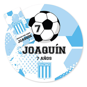 Kit Imprimible Futbol Racing La Academia Tukit