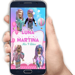 Video Invitación Digital Animada Roblox Niña Whats App 