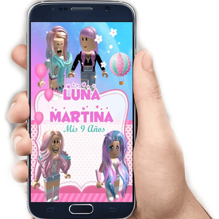 Video Invitación Digital Animada Roblox Niña Whats App  1