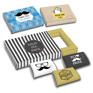 Kit Imprimible Dia Del Padre Caja 3 Chocolatines Editable