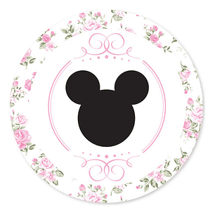 Kit Imprimible Mickey Minnie Flores Editable Tukit