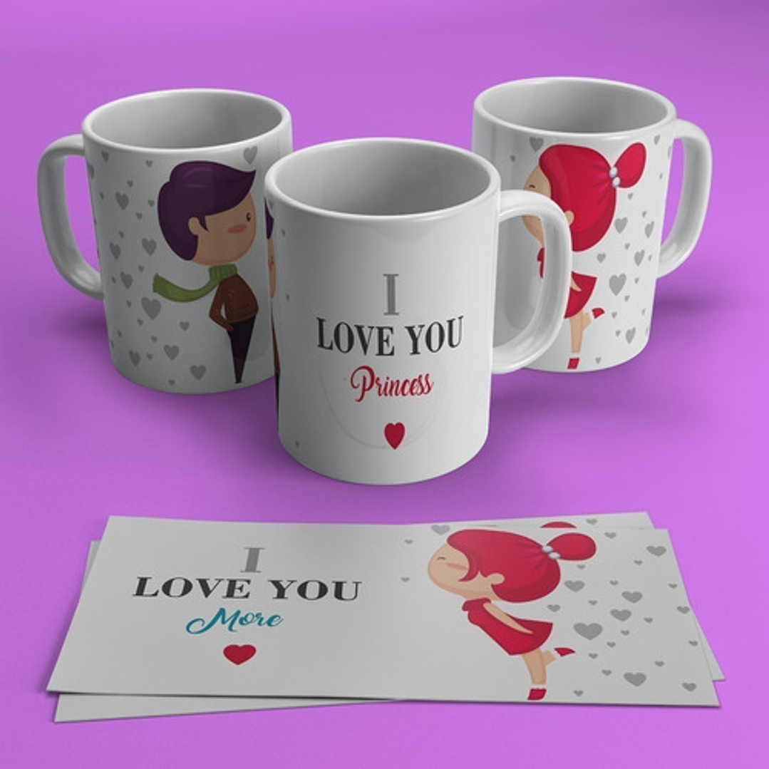 Kit Diseños Plantillas Tazas P/ Parejas Amor Sublimación M1 2