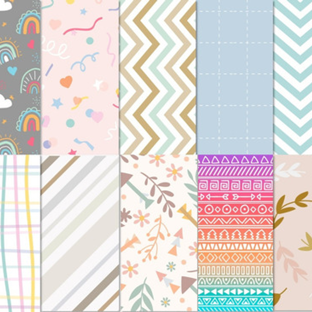 Animalitos Nordicos Tribales Cliparts Png Papeles + Regalo 5